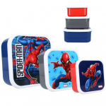 Spiderman Vaiki&scaron;kų prie&scaron;piečių dėžučių rinkinys Spider-Man Let's Eat! 3vnt