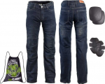 Vyri&scaron;ki moto džinsai W-TEC Pawted Dark