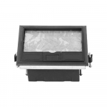 Orno Grindų dėžė moduliniams lizdams 4 x 45x45 mm arba 8 x 22,5x45 mm, dangtelis: sava medžiaga, juoda