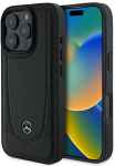 Mercedes Leather Urban Apple iPhone 16 Pro Max - dėklas telefonui juodos spalvos