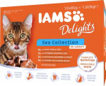 IAMS Delights MP SEA GRAVY konservuotas pa&scaron;aras katėms, 12x85 g