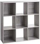 5five Simply Smart Dekoratyvinė lentyna, didelė, kvadratinė, 9 skyriai pilkos spalvos, auk&scaron;tis: 100,5 cm x 100,5 cm