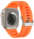 Decoded Ultra Traction silikoninė apyrankė Apple Watch 49 / 45 / 44 / 42 mm Gen 1-9 - SE - oranžinės spalvos