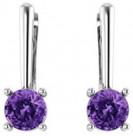 Beneto Exclusive Sidabriniai auskarai su ametistu AMEAGUC1933