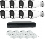 8 megapikselių rai&scaron;kos IP kamerų komplektas Longse - 5- 8 kameros BMSCKL8RC Hybrid light, žmogaus ir automobilio detekcija, Kamerų kiekis: 5, Vaizdo ir maitinimo kabeliai: Be kabelių