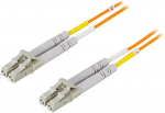 OM1 optinis kabelis DELTACO, LC - LC, duplex, UPC, 62,5/125, 15m, oranžinis / LCLC-15M