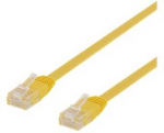 Deltaco TP-610GL-FL, 10 m, Cat6, U/UTP (UTP), RJ-45, RJ-45, Geltonas