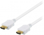 DELTACO didelės spartos auk&scaron;čiausios kokybės HDMI kabelis, 2 m, Ethernet, 4K UHD, baltas