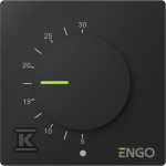 Engo Controls Engo ESIMPLE termostatas su ratuku 230V &scaron;ildymui/&scaron;aldymui juodas