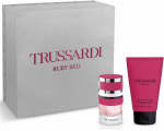 Trussardi Ruby Raudona Eau De Perfume Pur&scaron;kiklis, 60 ml Set 2 Pieces