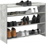 Lentyna batams, betono pilka, 80x25x62cm, apdirbta mediena