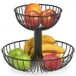 Fruit basket 2-level, &Oslash; 32 x 26 cm, juodas, ZELLER