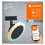Ledvance Smart 6,5W &scaron;viestuvas į bėgelius SMART+, juodas, 3000-6500K, dimeriuojamas