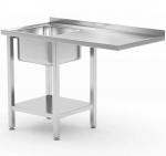 Hendi Gastronominė kriauklė su lentyna, vir&scaron;us indaplovei, &scaron;aldytuvas 120 x 70 x 85 cm - KAIRĖ