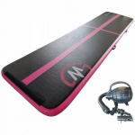 AirTrack pripučiamas gimnastikos kilimėlis MASTER 500 x 100 x 10 cm juodai rožinis