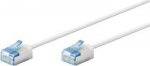 Goobay itin lankstus CAT 6A pataisinis kabelis, plonas, U/FTP, baltas &ndash; Laido ilgis 7,5 m