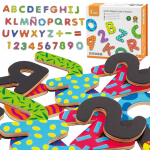 Viga Toys VIGA Wooden Magnetic Set Letters and Numbers