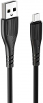 Oem Borofone Kabelis BX37 Wieldy - USB į Micro USB - 1 metras juodos spalvos