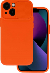 Topt Camshield Soft dėklas skirtas Apple iPhone 14 Plus oranžinės spalvos