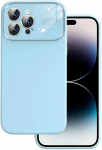 Topt Soft Silicone Lens dėklas skirtas Apple iPhone 15 Plus light mėlynos spalvos