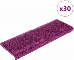 Laiptų kilimėliai, 30 vnt., 65x21x4 cm, violetiniai, stačiakampiai kra&scaron;tai