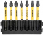 komplektas 7szt. końc&oacute;wek udarowych 1/4", Pozidriv/Torx/57mm, EXTREME FLEX TORQ, DeWALT [DT70823-QZ] Tough Case+