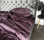 MIEGO GURU PREMIUM satino patalynės komplektas &ldquo;Plum&rdquo; (TC300) 180x200cm