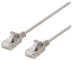 DELTACO - Patch kabelis - RJ-45 (ki&scaron;tukas) į RJ-45 (ki&scaron;tukas) - 1 m - U/FTP - CAT 6a - be halogenų, profiliuotas, be mazgų - pilkas