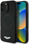 Dėklas Aston Martin HC FW Logo Apple iPhone 16 Pro Max MagSafe juodos spalvos