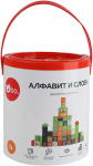 bo. Medinės kaladėlės &bdquo;Abėcėlė ir žodžiai&ldquo; (rusų kalba)
