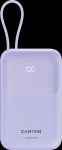 CANYON maitinimo blokas OnPower 101 įmontuotas kabelis 10000 mAh PD22.5W Violetinė