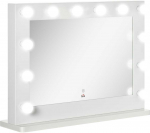 Homcom Makiažo veidrodis su 12 reguliuojamo ap&scaron;vietimo LED lempų, 80x60 cm
