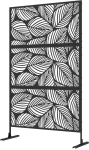 Outsunny Sodo privatumo sienelė 122x198cm, balkono privatumo ekranas su lapų ra&scaron;tu