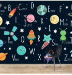 Deco Detales Fototapetai - Kosminė abėcėlė : Size - 300x210
