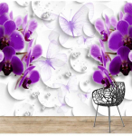 Deco Detales Fototapetai - Orchidėjos brangakmeniai : Size - 150x105