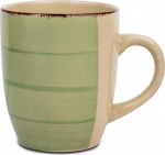 NAVA Keraminis puodelis LINES 355 ml, žalias, modernus dizainas