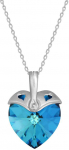 Diamond Sky Jewelry Kaklo papuo&scaron;alas moterims DiamondSky "Cupid (Bermuda Mėlyna)" su Swarovski kristalais