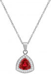 Diamond Sky Jewelry Sidabrinis kaklo papuo&scaron;alas moterims DiamondSky &bdquo;Elemental Magic (Scarlet)&ldquo; su Swarovski kristalais