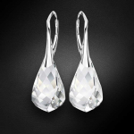Diamond Sky Jewelry Sidabriniai auskarai moterims DiamondSky &bdquo;Helix&ldquo; su Swarovski kristalais