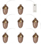 Dekoracja świąteczna Sirius Sirius Celina Acorn garland, 8L, Dark Oak/Gold