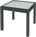 Outsunny Table Extensible de Jardin Grande Taille Matmenys: 160L x 80W x 75H cm Aliuminis Tamsiai pilka Grūdinto stiklo stalvir&scaron;is Skaidrus