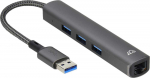 Bluecloud USB-A &scaron;akotuvas su gigabito eternetu, 4 prievadai