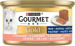 Purina Nestle Kačių Maistas - PURINA Gourmet Gold Mousse Su La&scaron;i&scaron;a 85g