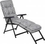 Sodo gultas su atrama kojoms Lena Lounger Juodas Edition H039-06PB PATIO
