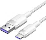 USB 2.0 A į USB-C 6A Vention CTOWH 2M laidas (baltas)