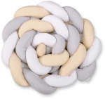 My Sweet Baby Pintas apsauginis bamperis XXL baltas pilkas smėlio