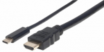 Eaton kabelis Brackton USB Type-C ki&scaron;tukas - HDMI ki&scaron;tukas 4K 1.8m