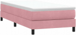 Box Spring Lova be čiužinio Rožinė 90x210 cm aksomas