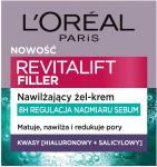 L'Oreal Paris Revitalift Filler Oil Control Day Gel-Kreminis drėkinamasis riebalų i&scaron;siskyrimą reguliuojantis gelis-kremas veidui, 50 ml