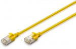 Digitus CAT 6A klasa Ea, F/FTP, skrętka patch, Cu, LSZH, AWG 32/7, ilgis: 0,3 m, geltona